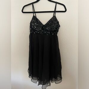 Vintage Victoria’s Secret lingerie black lace slip dress